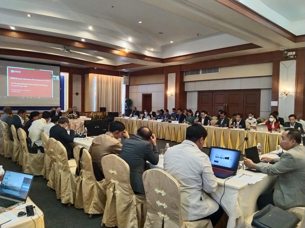 The Ministry of Industry and Commerce Convened the 5th Project Review Committee Meeting of the USAID Laos Business Environment Project