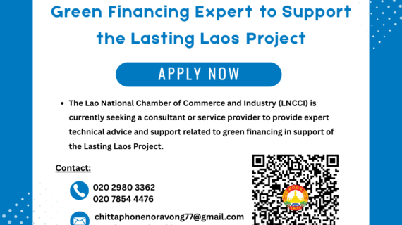 Green Financing Expert to Support the Lasting Laos Project
